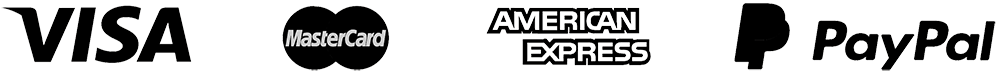 VISA - MasterCard - AMERICAN EXPRESS - PayPal